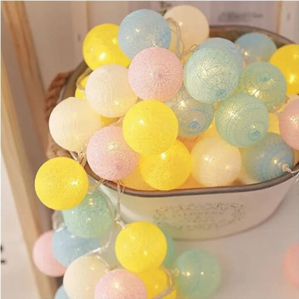 Cotton Ball Garland